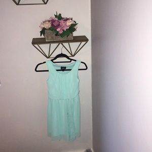 Mint dress with belt